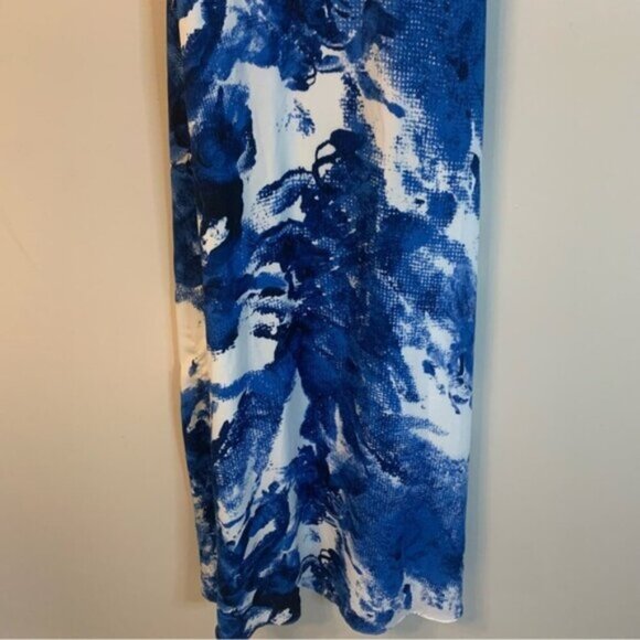 Aritzia Talula Peekaboo Maxi Dress Blue White XS - Picture 9 of 12